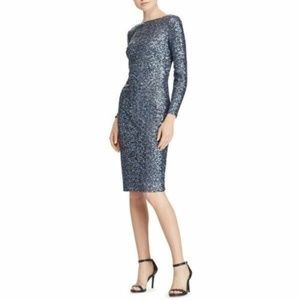 NWT Ralph Lauren Sequin Scoop-Back Lavender Blue Size 0